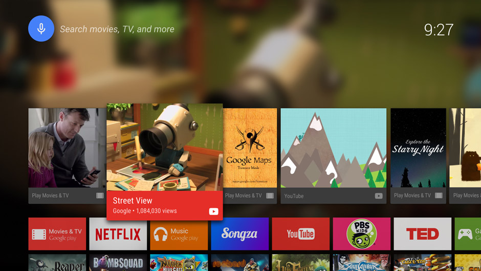 TV Home screen